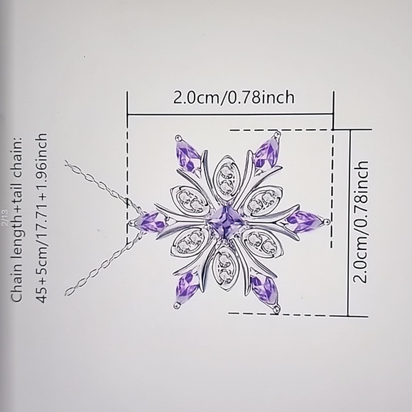 Purple snowflake set - Picture 5 of 6